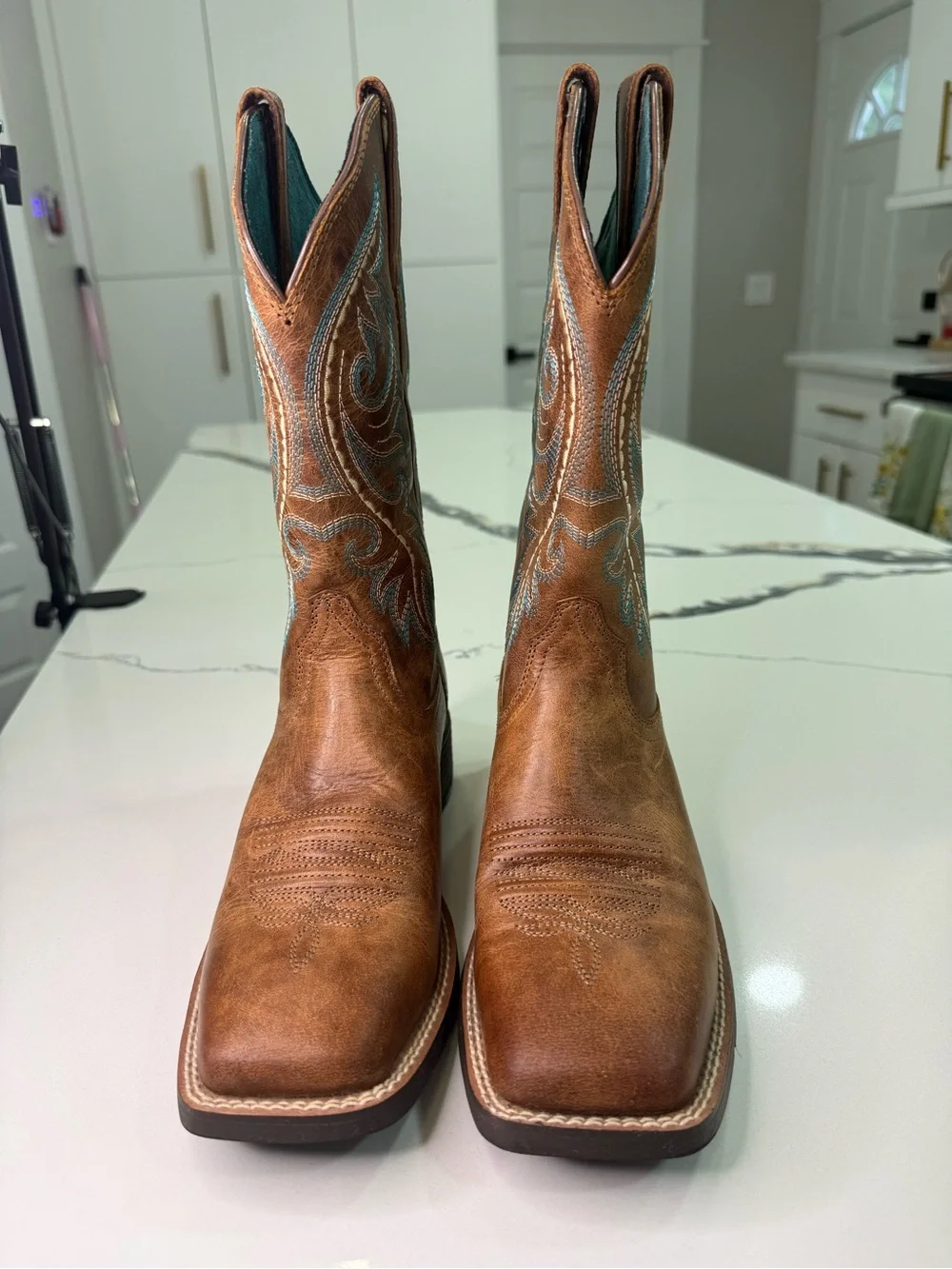 Ariat Women's Round Up Back Zip Western Boots 10044432 Desert Sand Size 7.5B